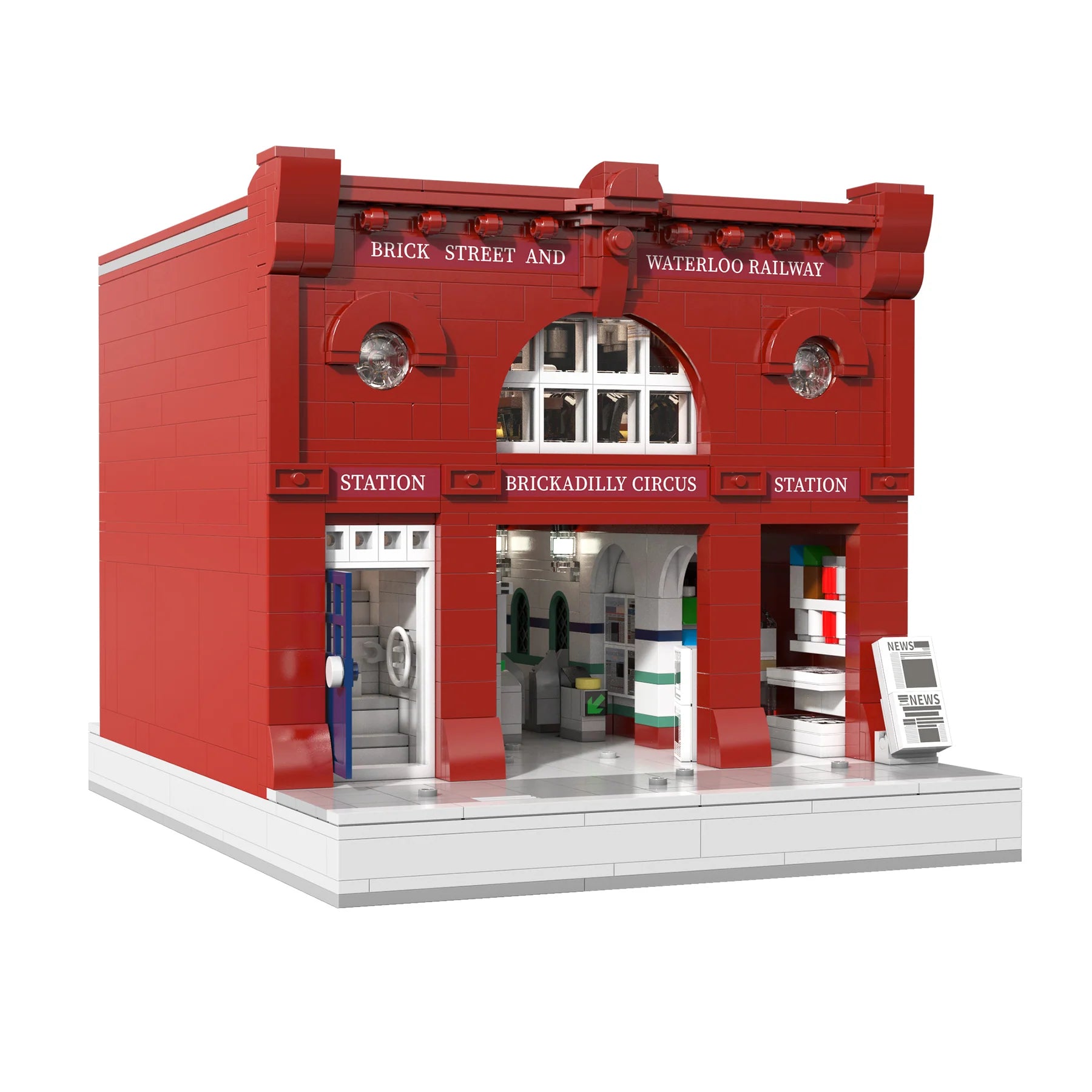 CaDA C66008W 1836 PCS London Underground Station Building Brick British Street Style