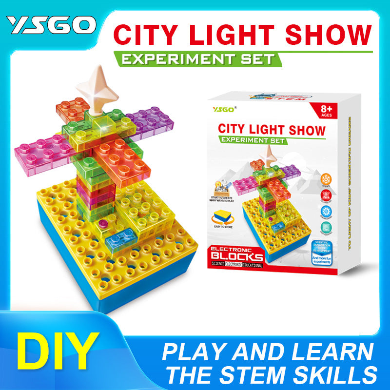 City Light Show Circuit Educational Kit Scientific Exploration Brain Development Physical Experiment Set