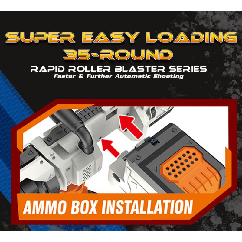 Rapid Roller Blaster Electric Motorised Dart Shooting Gun Toy 40 Soft Foam Bullet