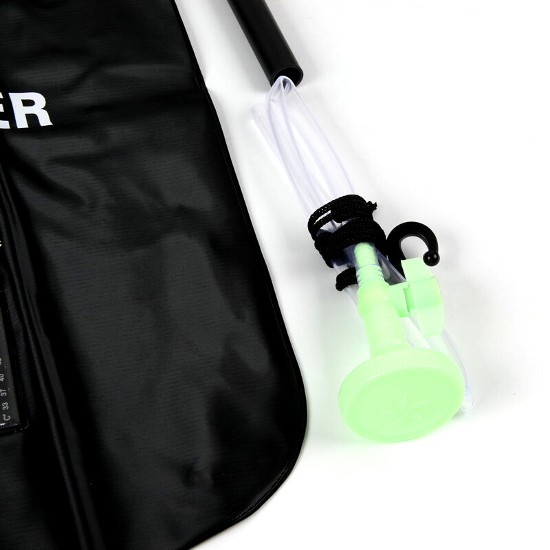 20L Camping Outdoor Hot Water Bath Shower Bag Black Wash Bag Convenient Camping Supplies Water Storage Bag With Large Shower Head