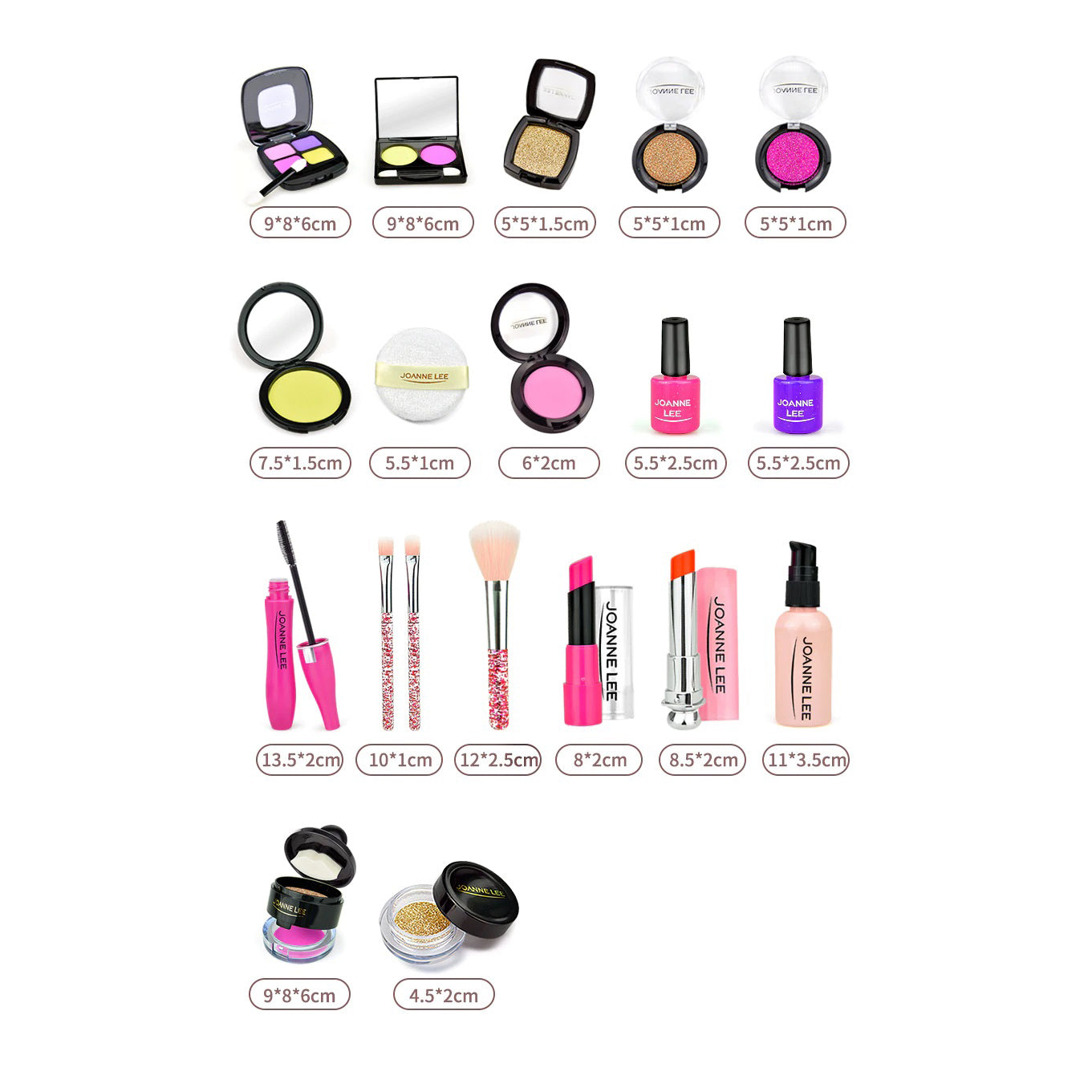 Kid Girls Makeup Set Eco-friendly Cosmetic Pretend Play Kit Princess Toy