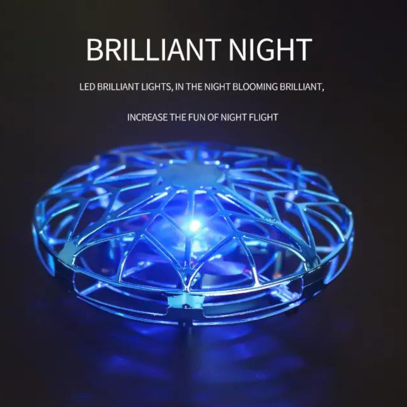 Flying Spinning Mini UFO Light Saucer Orb Magic Ball Spinner Toy Hand ...