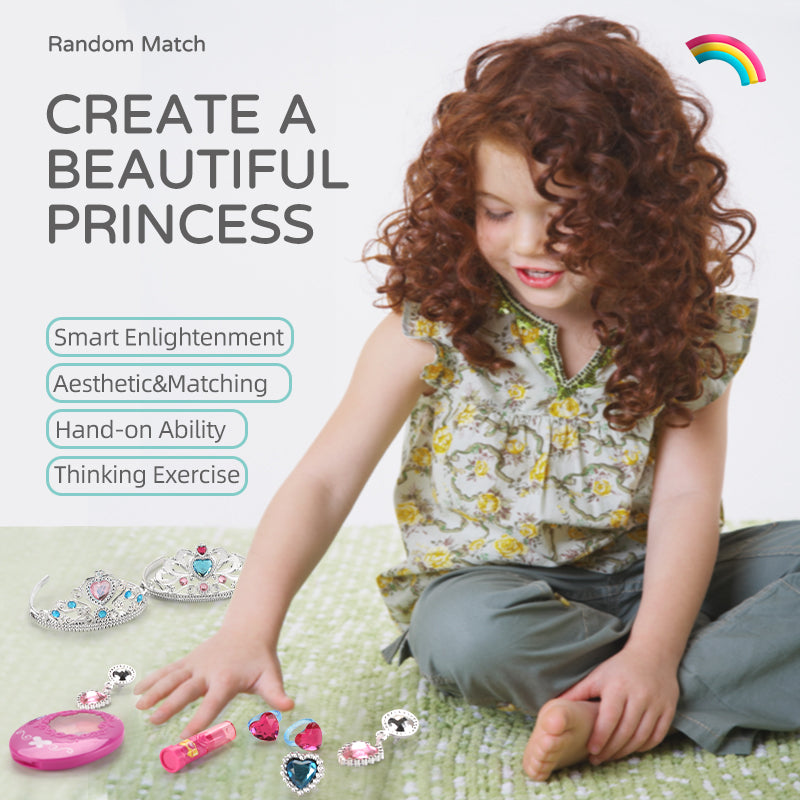 Girls Play Set Princess Toys Dress Up High Heels and Headband Role Play Collection Fashion Princess Toy