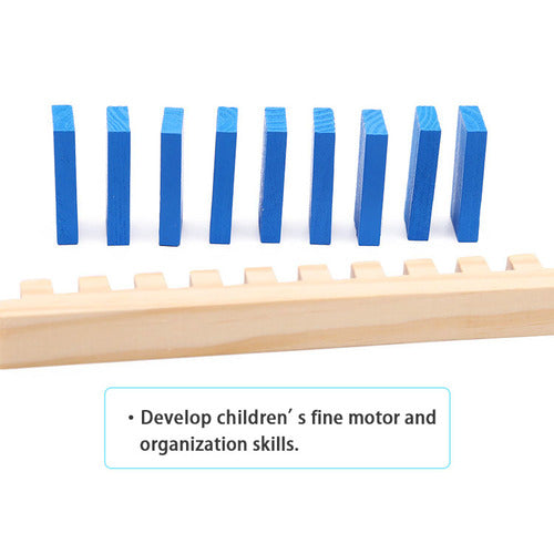 Fonderland 480pcs Wooden Domino Block Tiles Tumbling Dominoes Knock Down Toys AU