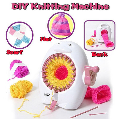 22Needles Penguin Knitting Machine DIY Scraf Hat Weaving Loom Kids Learning Gift