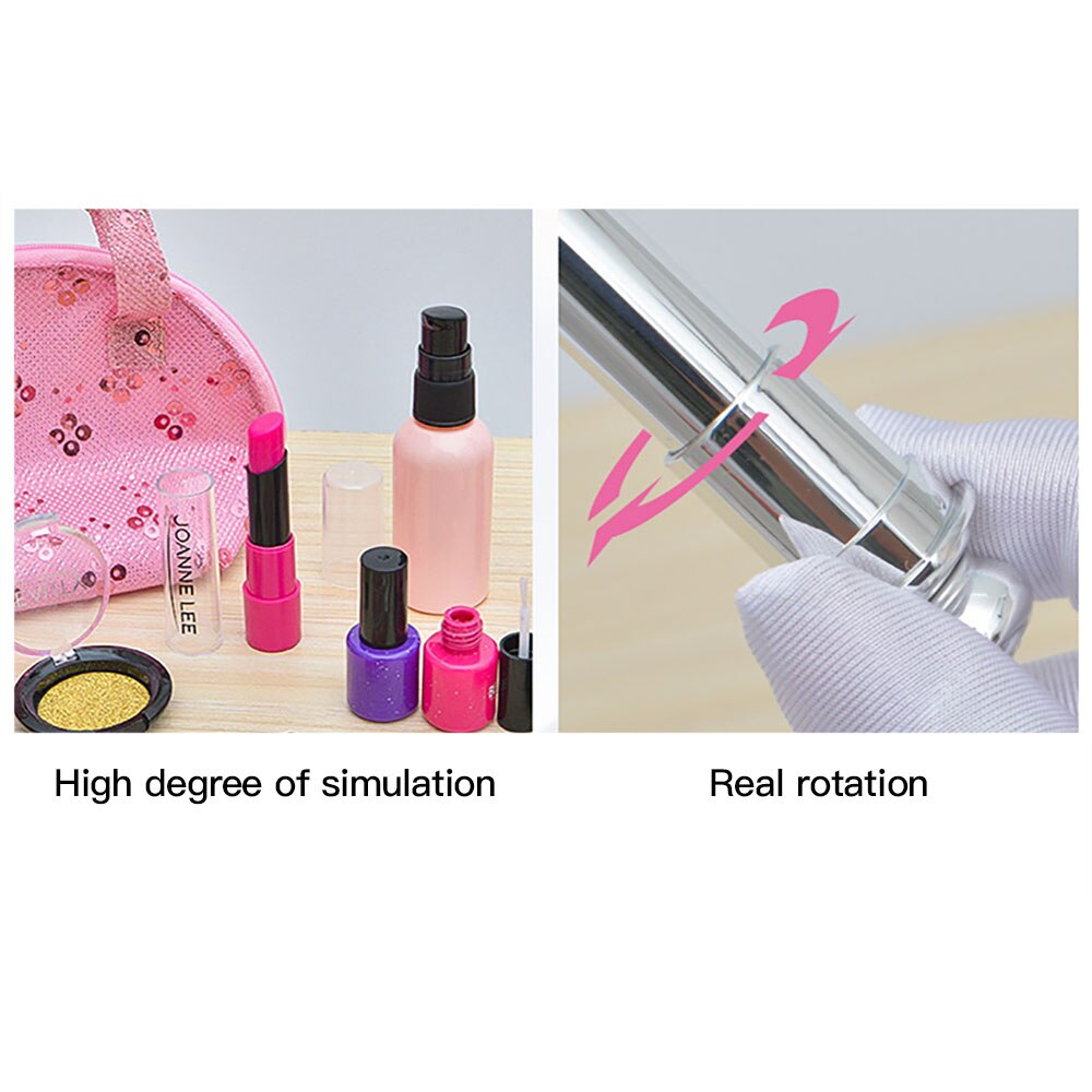 Kid Girls Makeup Set Eco-friendly Cosmetic Pretend Play Kit Princess Toy