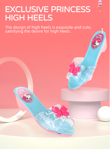 Girls Play Set Princess Toys Dress Up and Tiara Role Play Collection Fashion Princess Toy