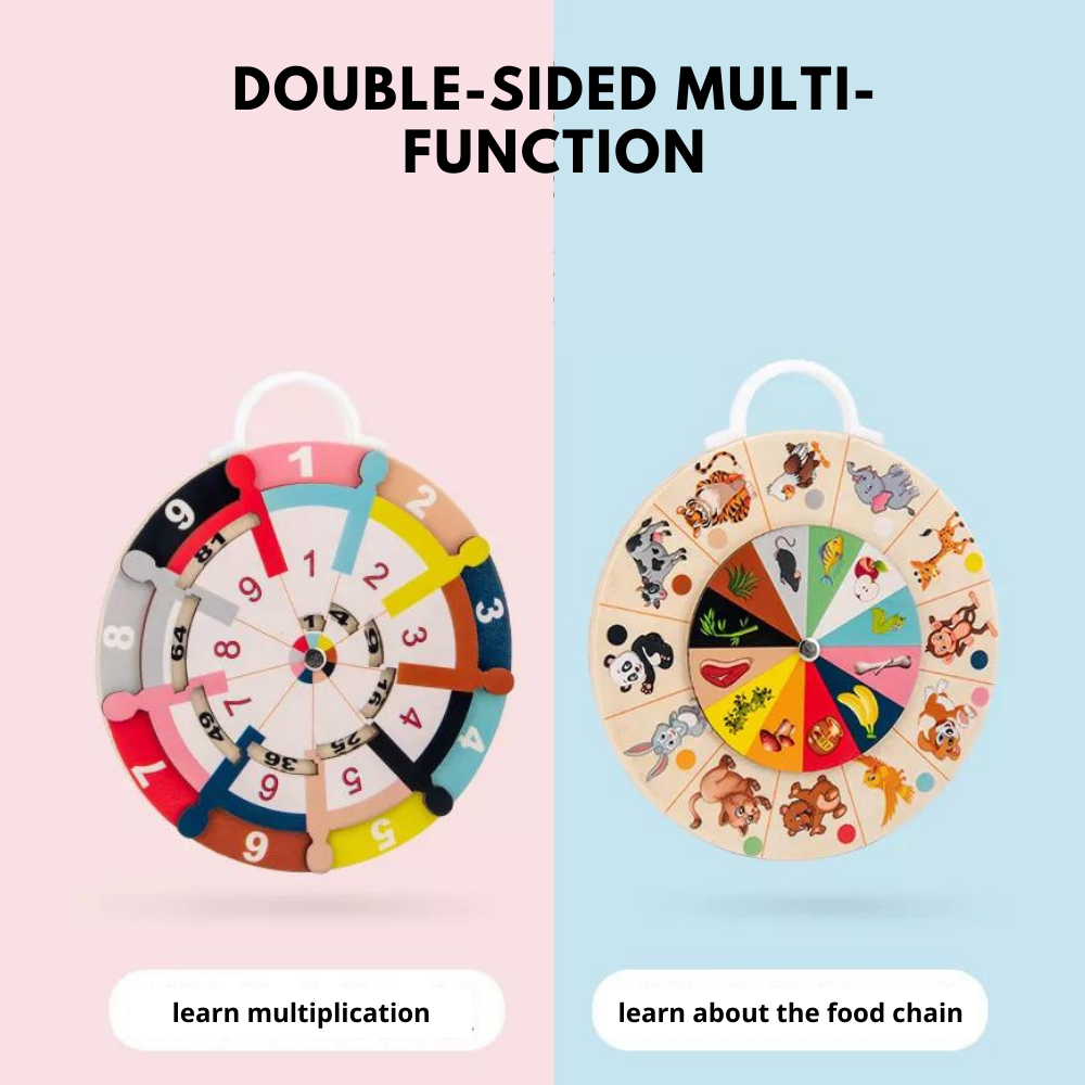Montessori multifunctional double-sided learning plate math teaching animal matching kids educational toys