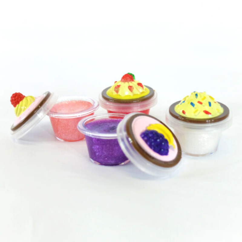 Kid Girls Lip Gloss Set 8 Cupcake Style Kids Safe Cosmetic Pretend Play Kit Princess Toy