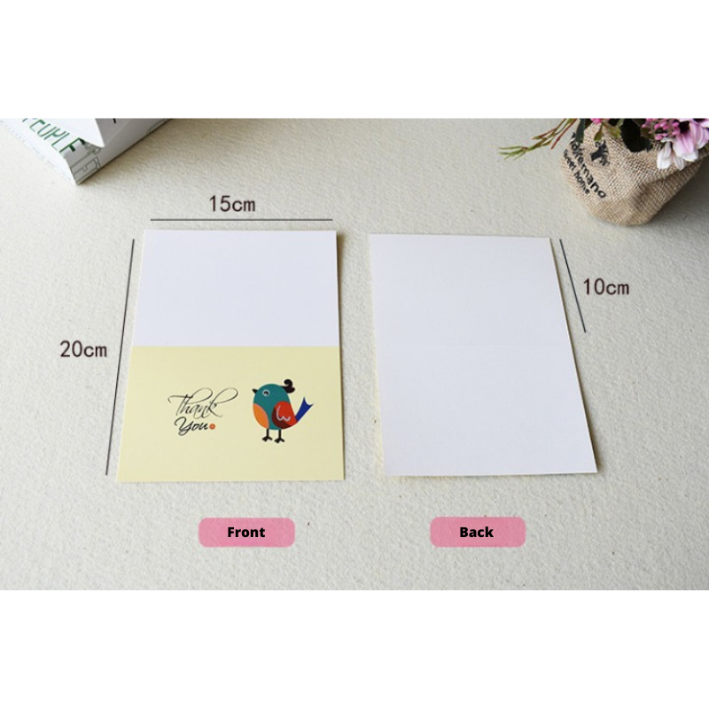 24pcs Premium Greeting Cards Thank You Cards 6 Styles Bulk Mixed Party Card Pack With Envelopes and Stickers - Flowers
