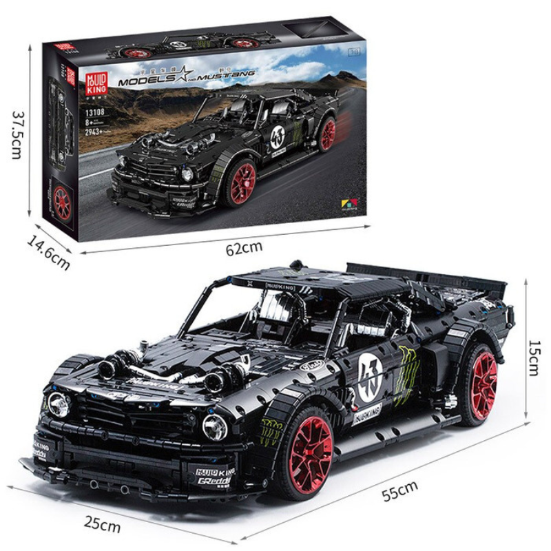 2943pcs Mould King 13108 Mustang Sport Racing Car Building Blocks Toy Set