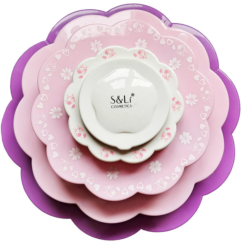 Kid Girls Makeup Set Flower Style Eco-friendly Pretend Cosmetic Play Kit Princess Toy