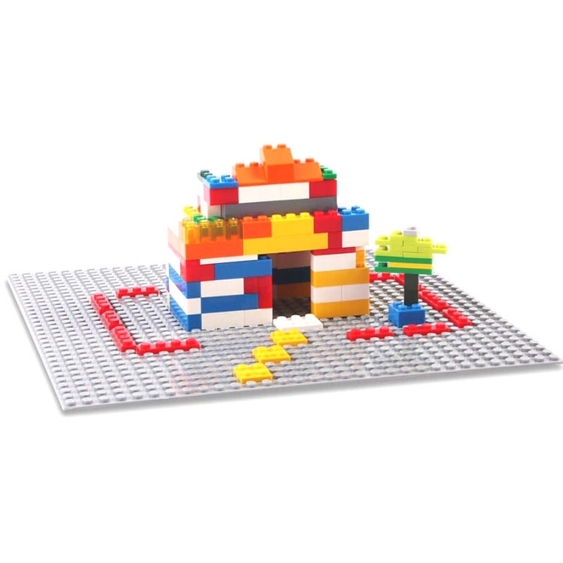 4 PCS 32 x 32 Dots Classic Building Blocks Base Plates DIY Bricks Baseplates Model Display Board Light Grey