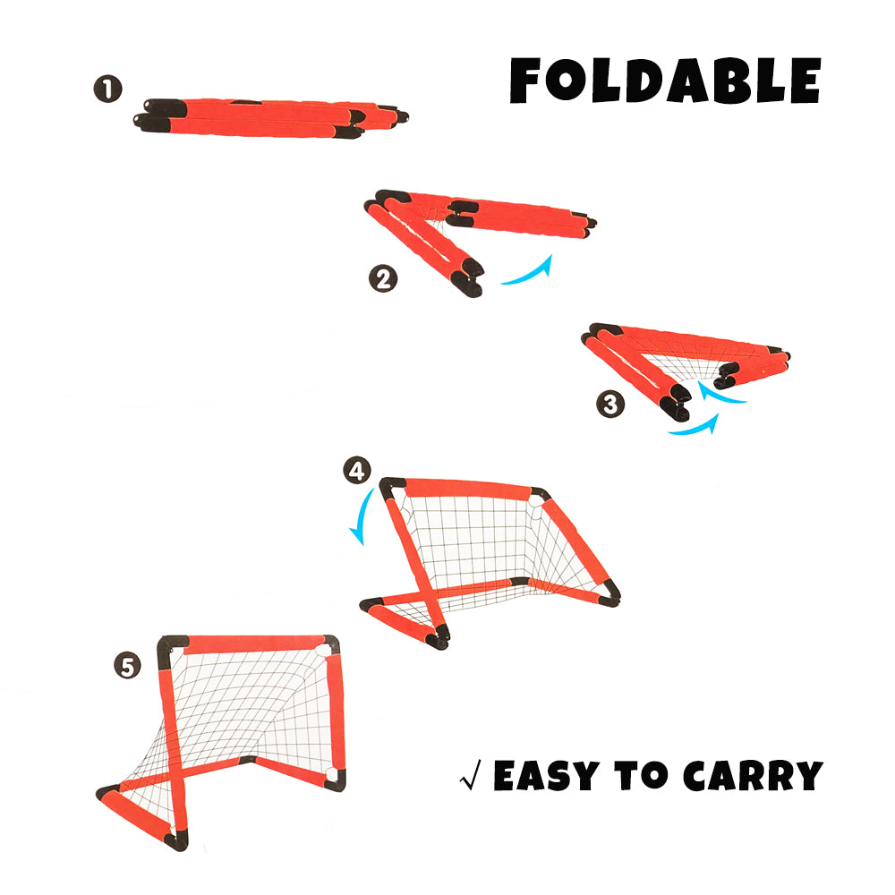 Foldable Kids Football Soccer Garden Goal Set Nets Ball Toys Indoor Outdoor Gift