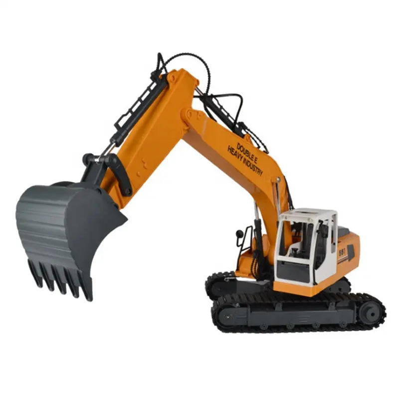 Double E E561-003 RC Excavator Truck  1/16 Scale 2.4GHz 3 In 1 Construction Truck Metal Shovel and Drill RC Toy For Kids