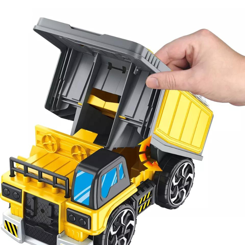 Crane Storage Truck Toy Sliding Track Assemble Deformable Kids Play Transport Engineering Boys Toys Vehicles