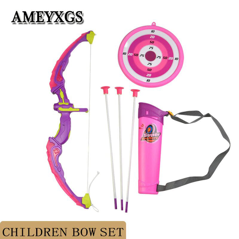 Fonderland Light Up Bow With 3 Suction Cup Arrows Kids Archery Toys Set Girl Like Gift