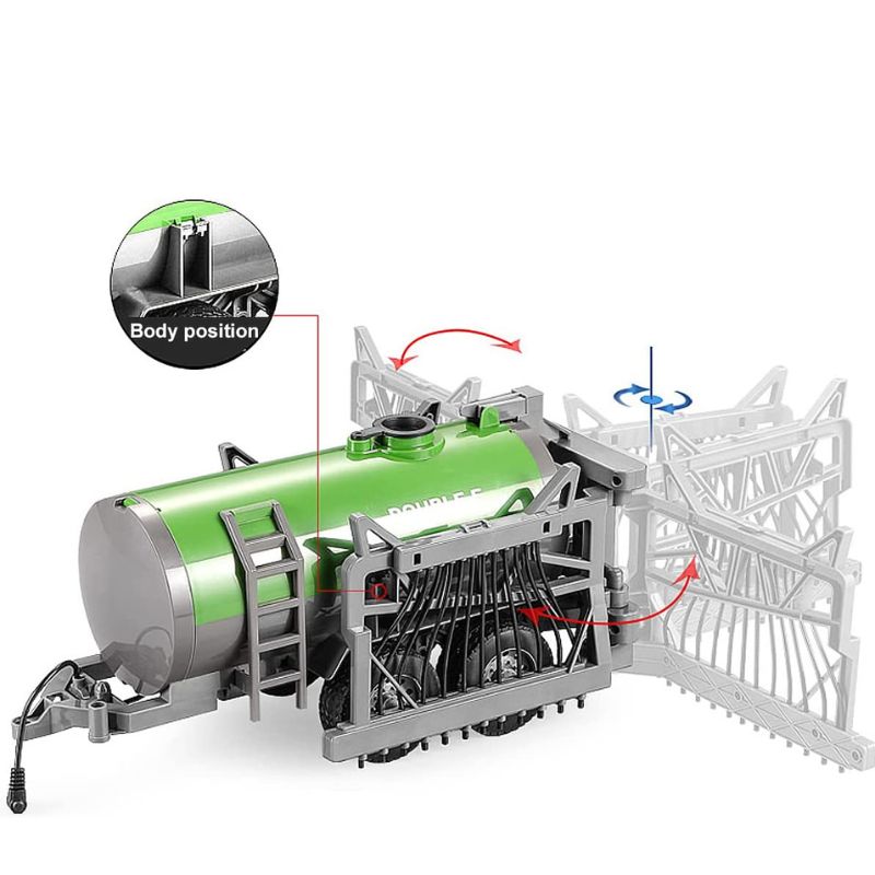 Double E S058-003 Remote Control Farm Tractor Drip Truck Sprinkler Barrel Accessory for RC Truck E359-003 & E360-003