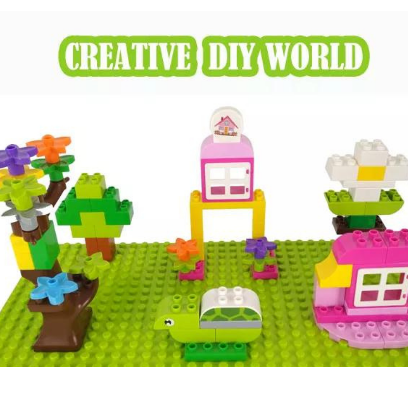 4 PCS 32 x 32 Dots Classic Building Blocks Base Plates DIY Bricks Baseplates Model Display Board Light Green