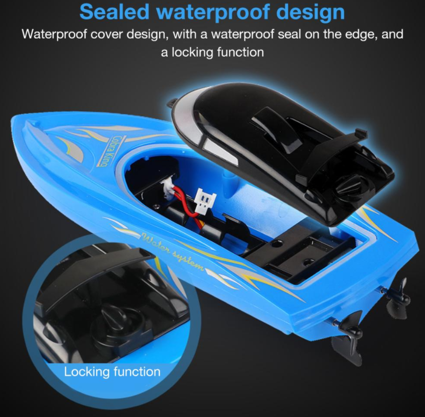 2 In 1 RC 2.4GHz Remote Control Kids Electric Crocodile Head Racing Boat Yacht