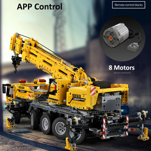 2590pcs Remote Control Ladder Truck Kids Building Blocks Toy Puzzle Mould King