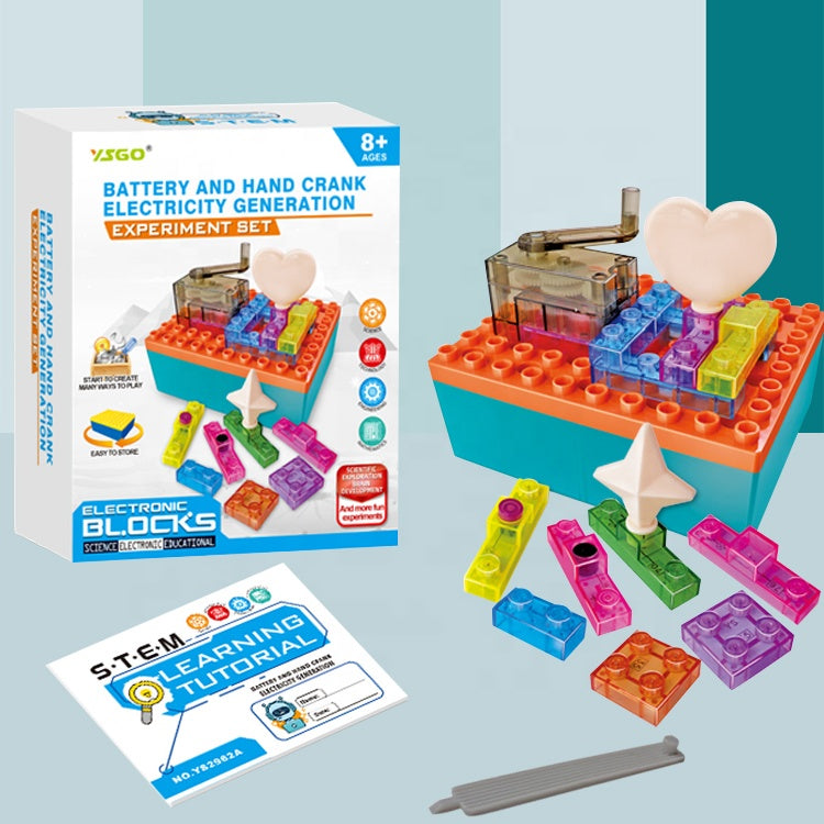 Battery And Hand Crank Electricity Generation Scientific Exploration Brain Development Physical Experiment Set