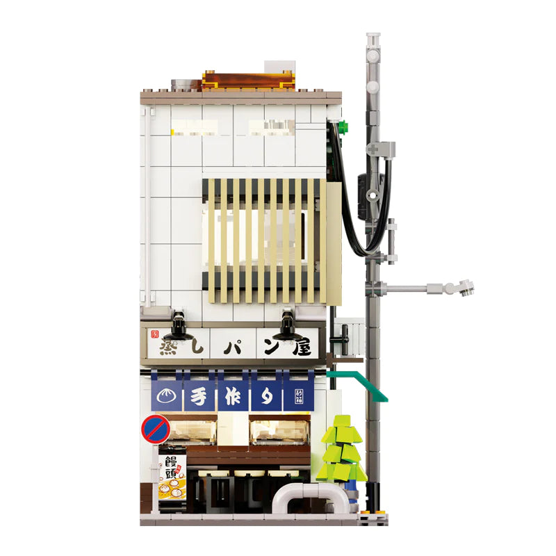 CaDA C66006W 1108 PCS Japanese Steamed Bun Shop LED Lights Open-back Design Double Storage