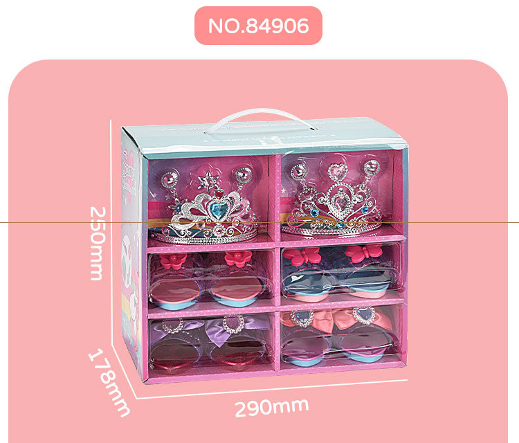 Girls Play Set Princess Toys Dress Up High Heels and Headband Role Play Collection Fashion Princess Toy