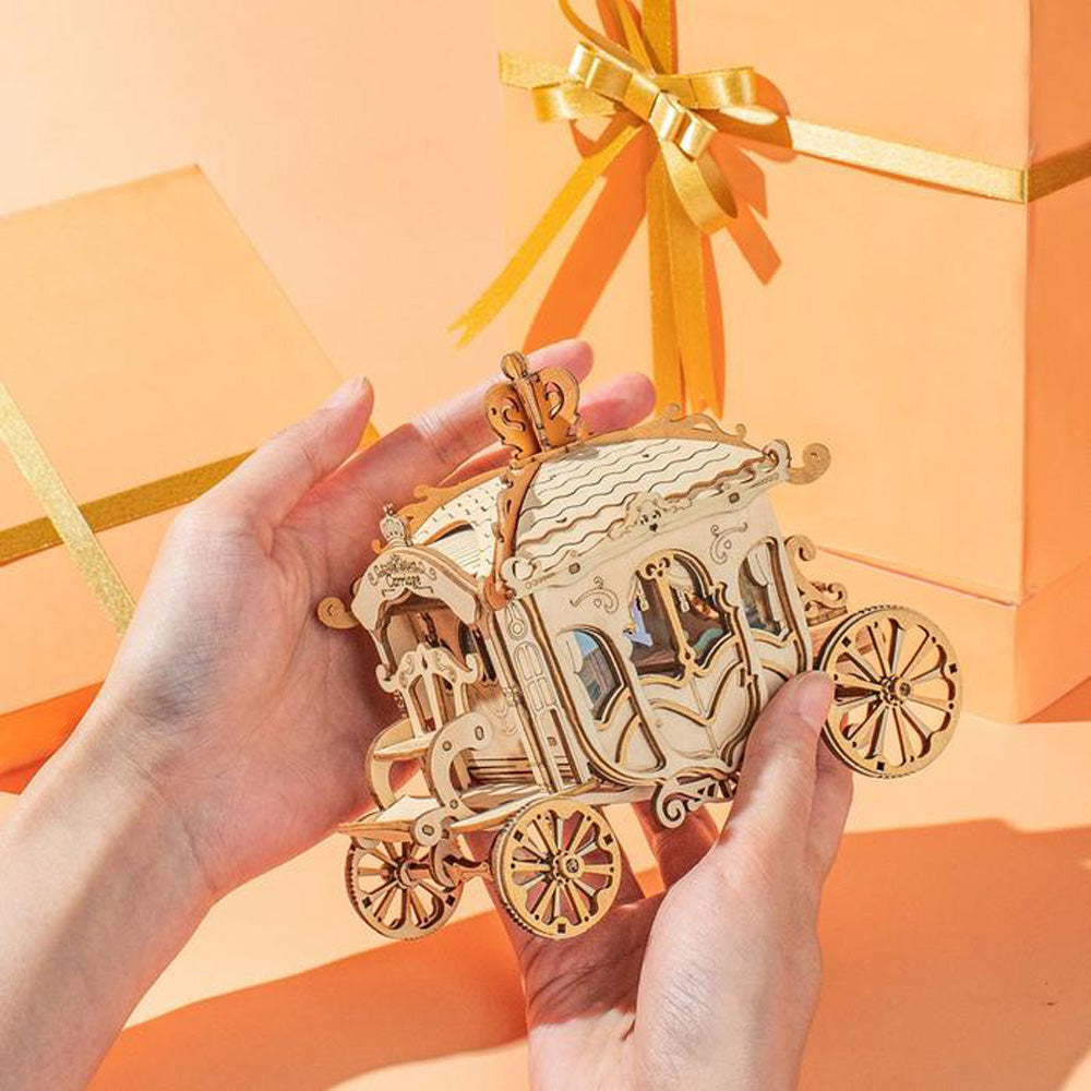 Robotime Classic Carriage Modern DIY 3D Wooden Puzzle Model Kit Toy TG506