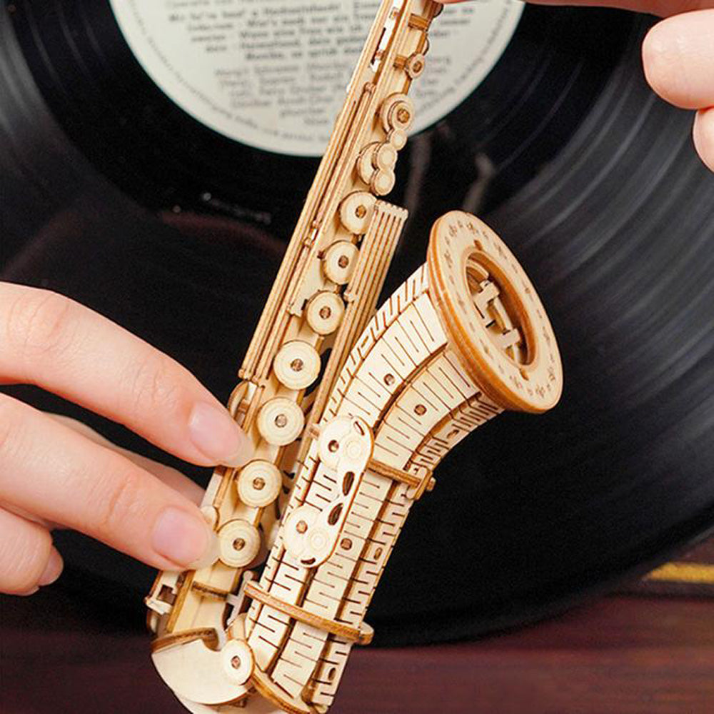 Robotime Saxophone Modern DIY 3D Wooden Puzzle Model Kit Toy Gift TG309