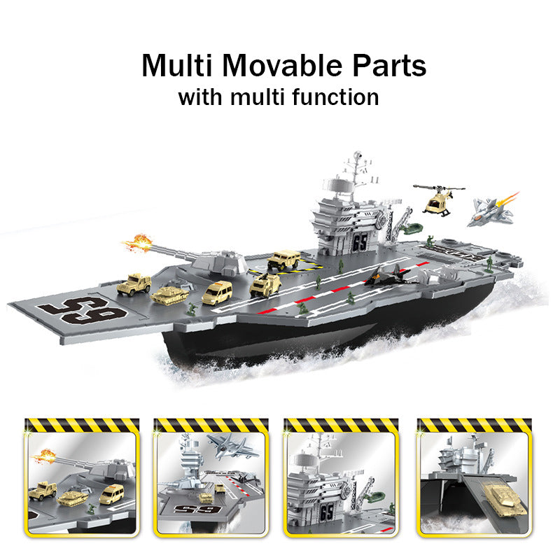 Aircraft Carrier Children Educational Toy Ship Model Collection Kid Gifts Plane