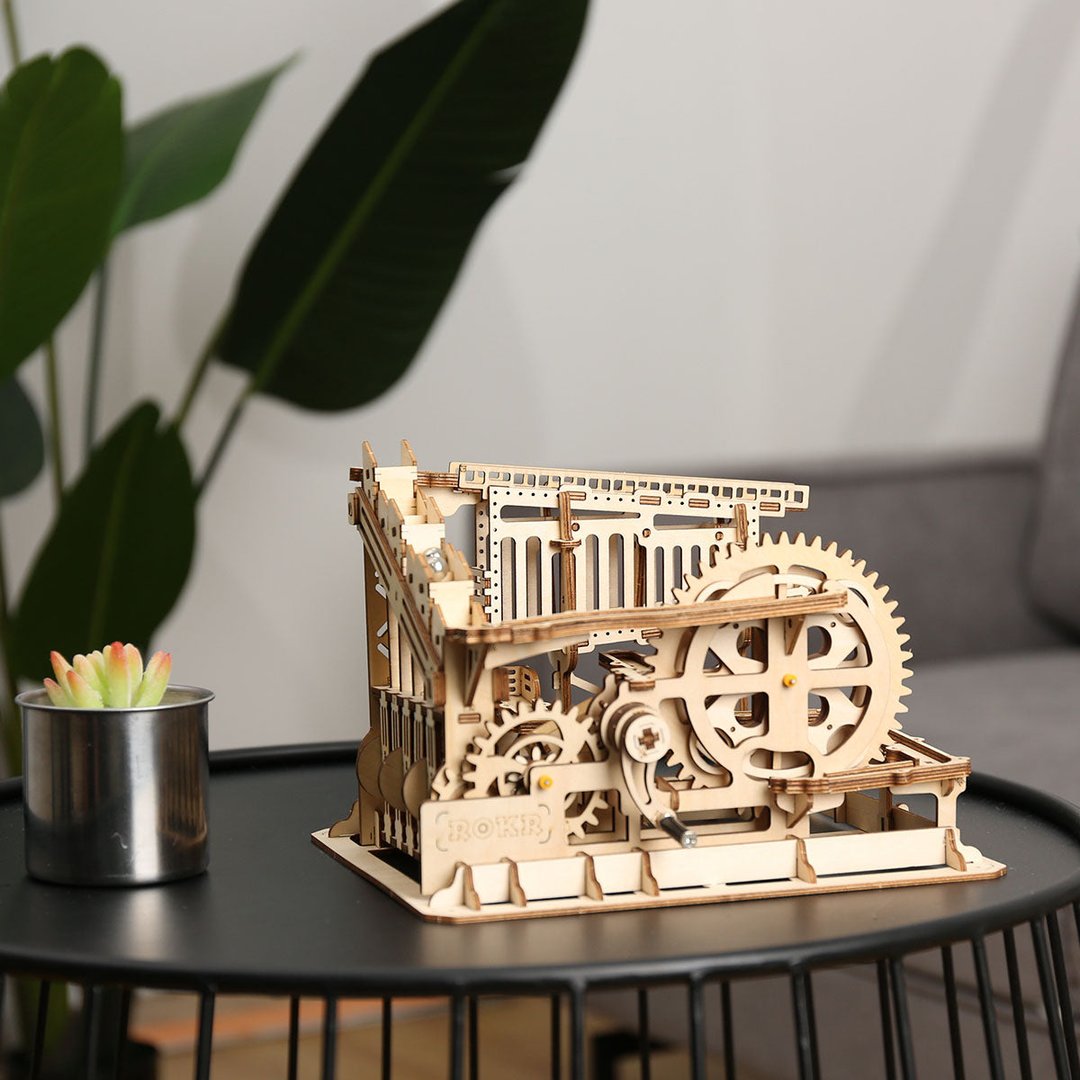 Robotime 3D DIY Wooden Puzzle Marble Squad Trapdoors Marble Run LG502