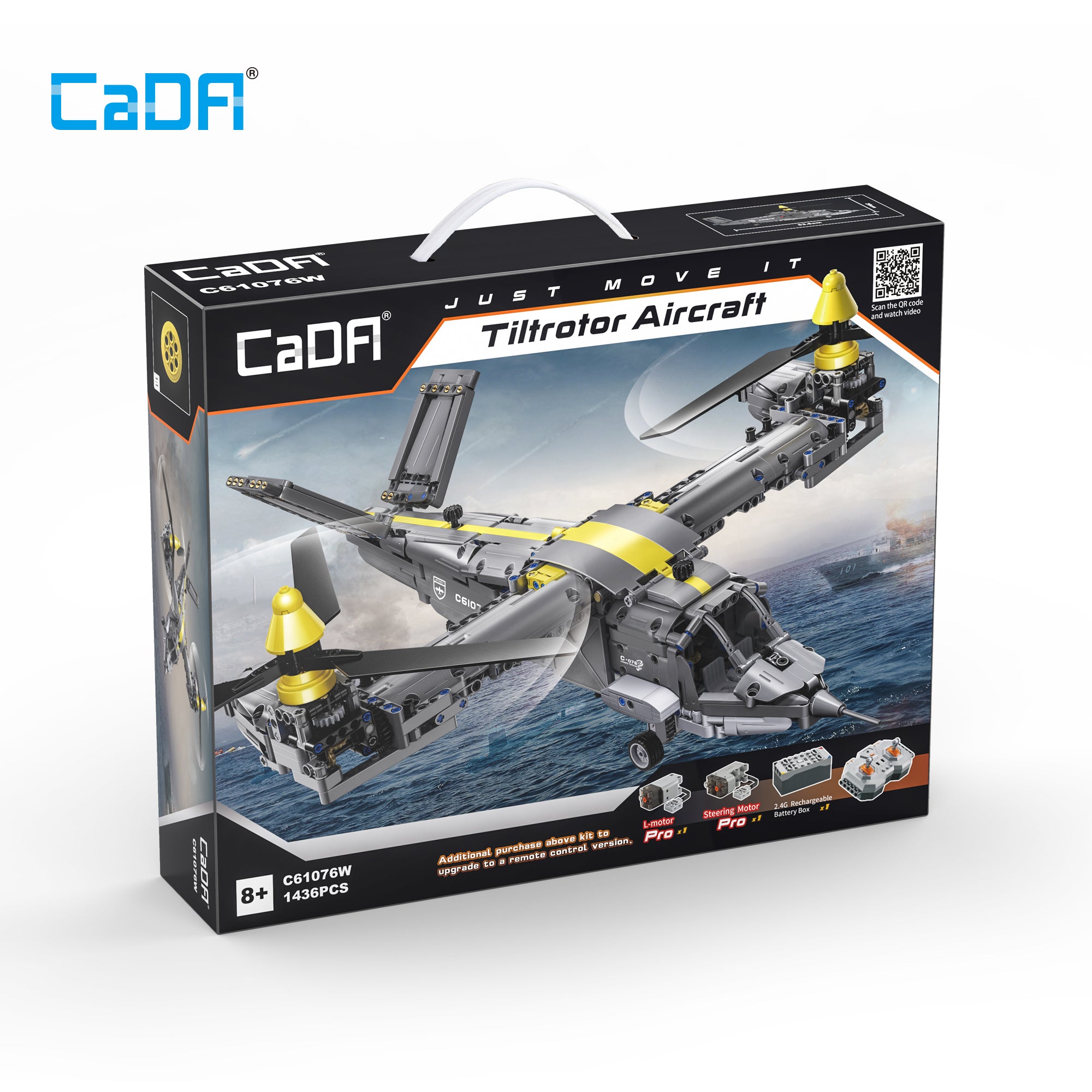 CaDA 1436 PCS Bell V-280 Valor Tiltrotor Aircraft Building Blocks Bricks