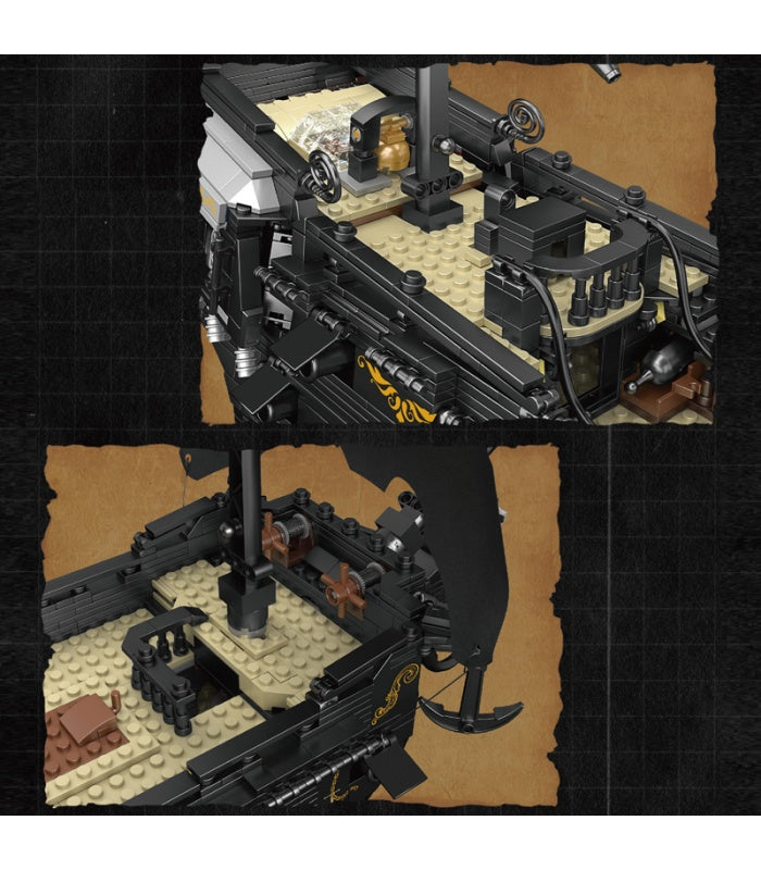 2868pcs Mould King 13111 Black Pearl Pirates Ship Building Blocks Toy Set