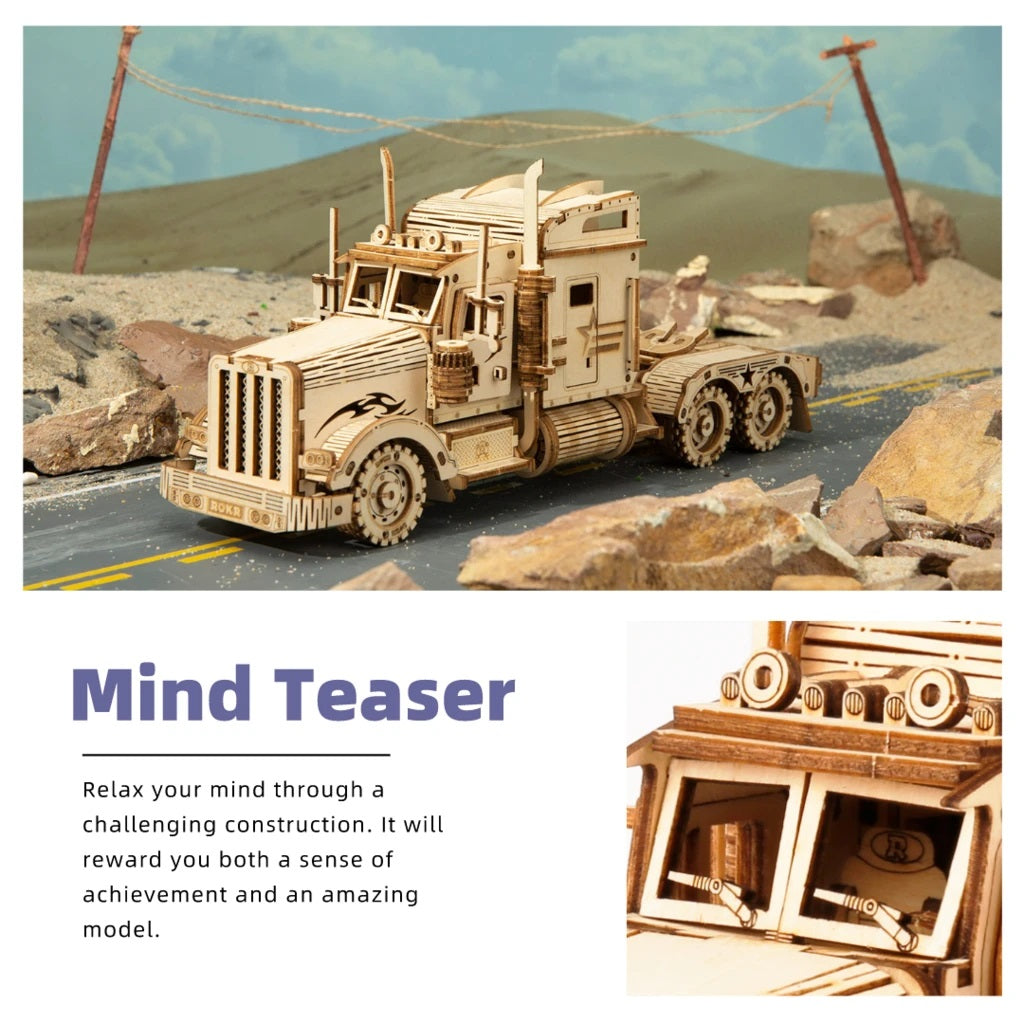 Model 3D Wooden 1:40 Scale Model Vehicle Truck Building Kits for