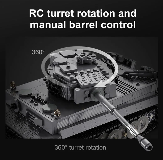 CaDA C61071W 925PCS WW2 German Tiger Tank RC Tank Building Blocks Toy Set