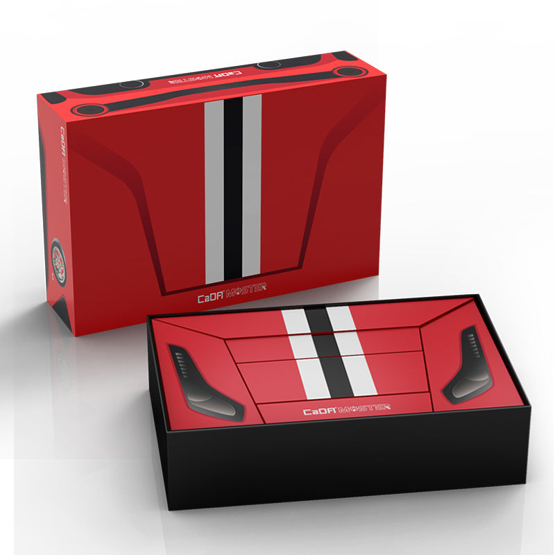 CaDA Bricks Master Series 1:8 Italian Supercar Red Devils Sports Car 3187pcs Model Building Blocks Technology Series Toy Set