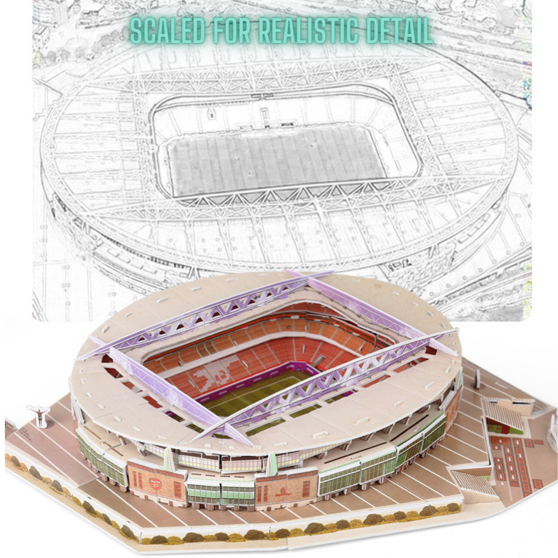 103pcs Juventus Stadium 3D DIY Puzzle World Famous Football Stadium Jigsaw  Model 1EA