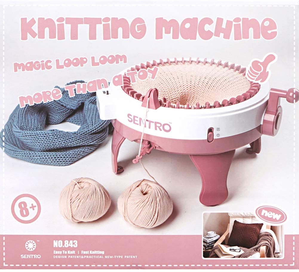 Sentro 48 Needle DIY Yarn Hand Knitting Machine Weaving Loom Knit for Scarf Hat Kid