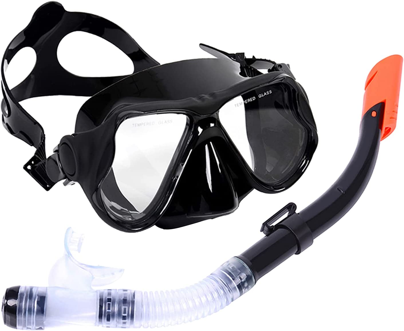 Swim Mask and Snorkel Set Anti Fog Swimming Goggles Set with Foldable