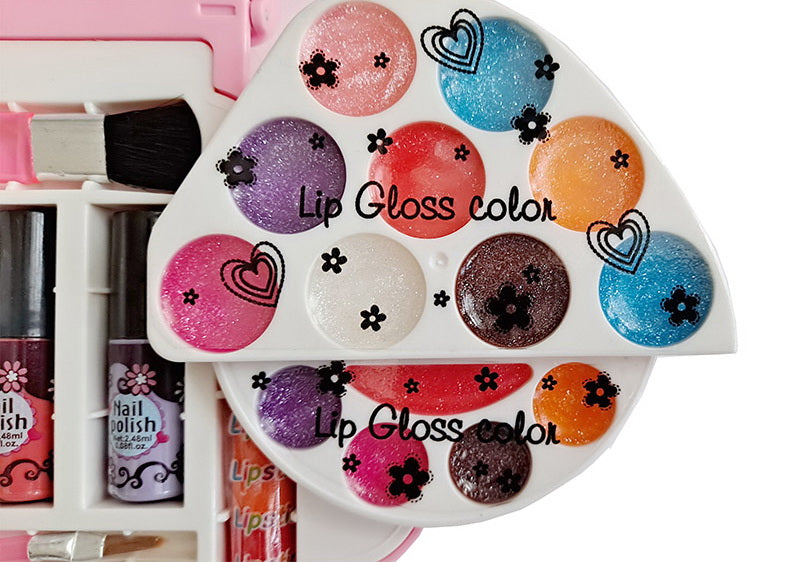 Kid Girls Makeup Set Lipstick Set Shell Shape Style Eco-friendly Cosmetic Pretend Play Kit Princess Toy