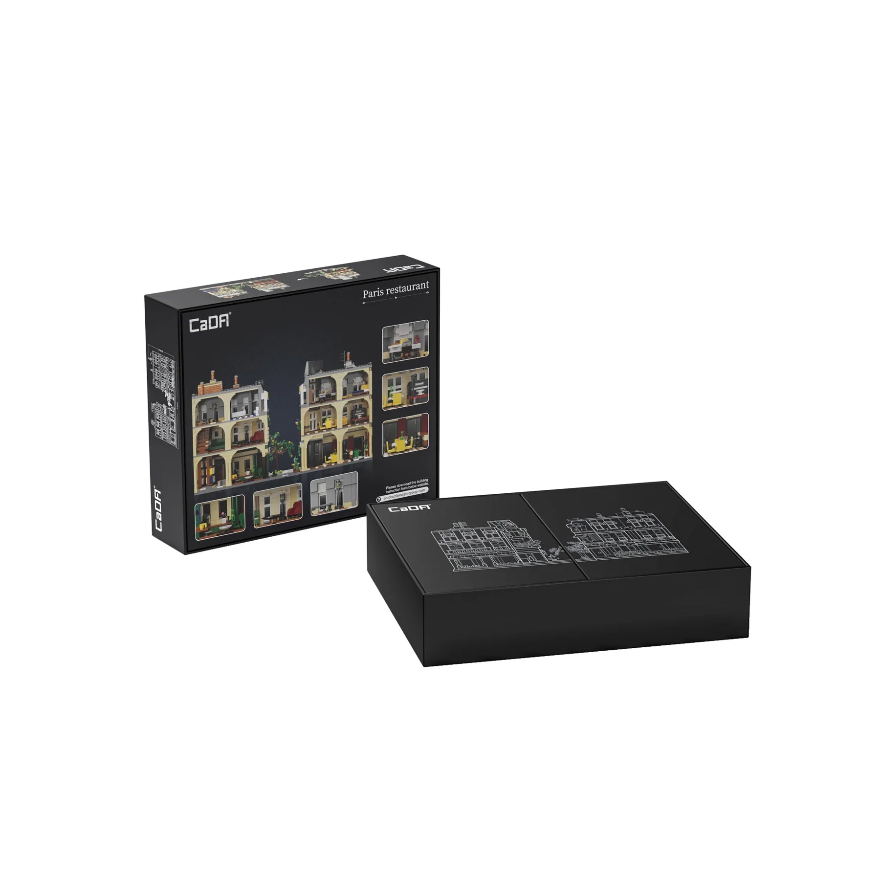 CaDA C66009W 3230 PCS Paris Restaurant Bricks Corner Building Luxurious Interior Perfect as a gift