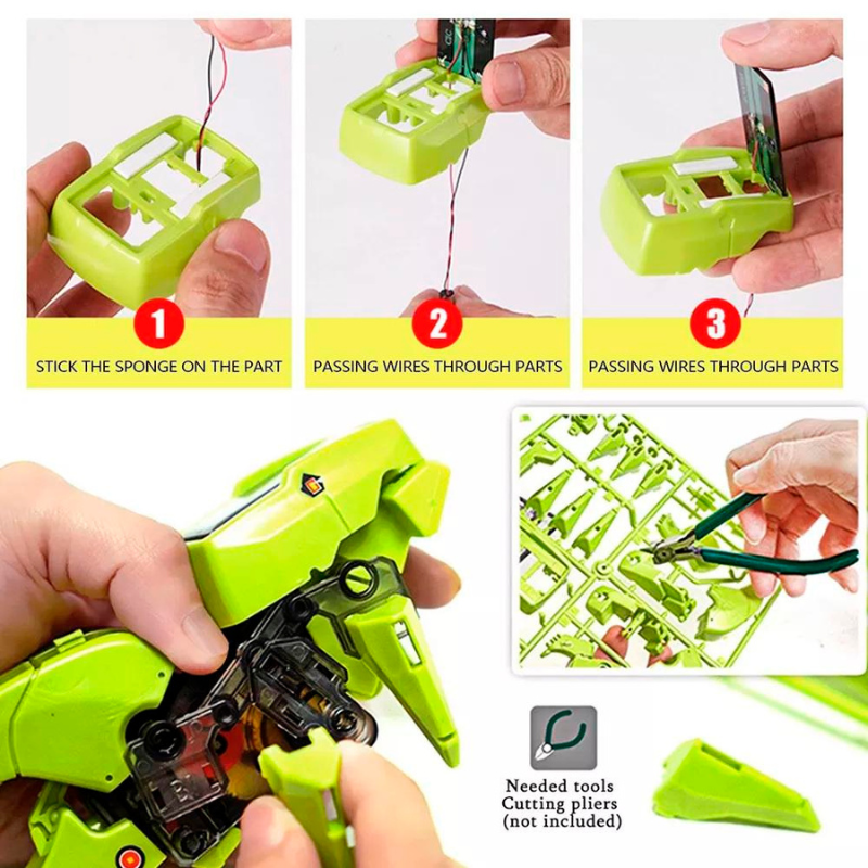 3 In 1 DIY Science Solar Power Energy System Robot Kit Solar Powered T-Rex Ground Drill Truck Beetle STEM Learning Kids Toy