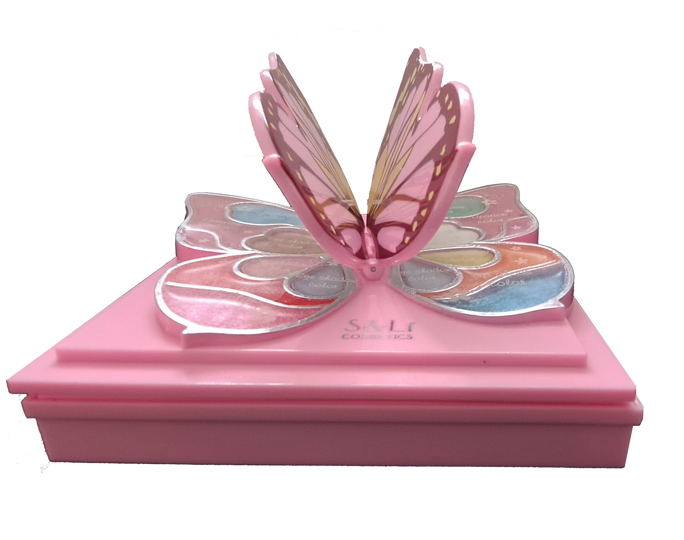Kid Girls Makeup Set Butterfly Style Eco-friendly Cosmetic Pretend Play Kit Princess Toy