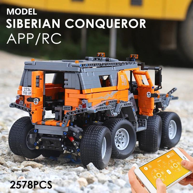 2578pcs Mould King 13088 Avtoros Shaman Siberia Off-Road Vehicle Model APP Remote Control Building Blocks Toy Set