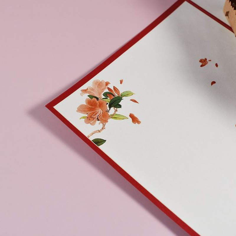 Magic Pop Up Valentine Card 3D Happy Greeting Tree 15x20cm with an envelope