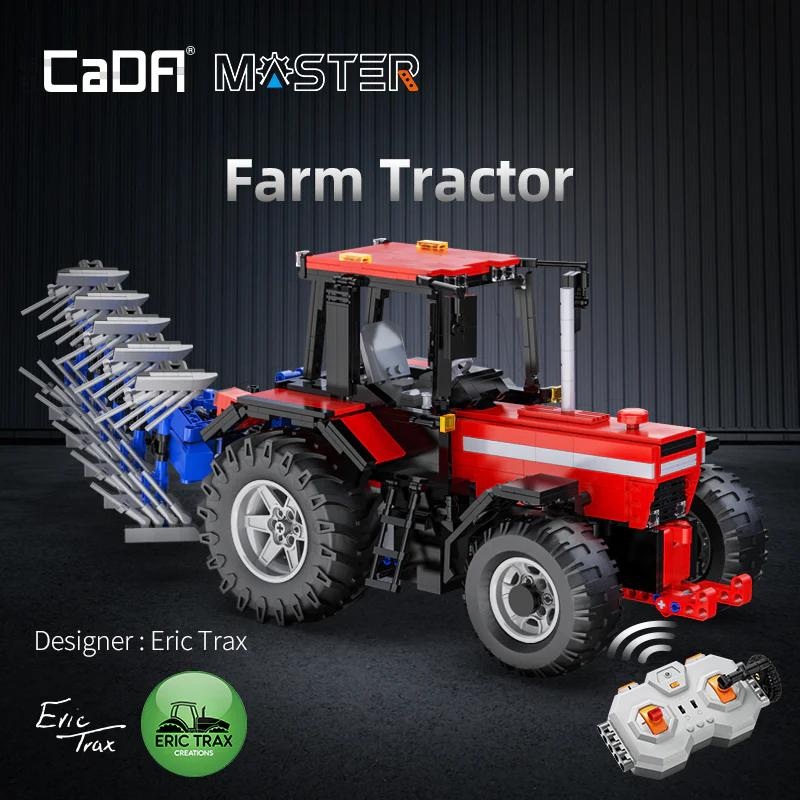 CaDA C61052W 1675PCS MOC Technical Farm Tractor 1:17 RC Car Building Blocks Toy Set