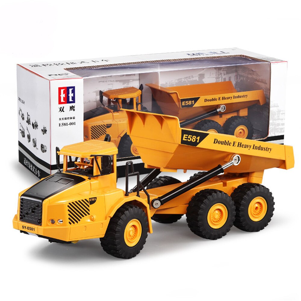 Double E E581-003 HMANE 1/20 2.4G 2WD RC Volvo A40G Dump Truck Remote Control Car Electronic Engineering Vehicle Toys