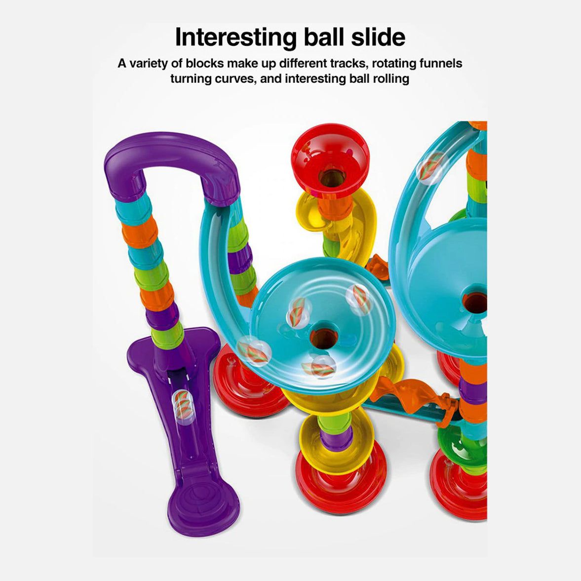 113pcs Marble Race Run Building Blocks Toys Educational Preschool Kids Deluxe Set