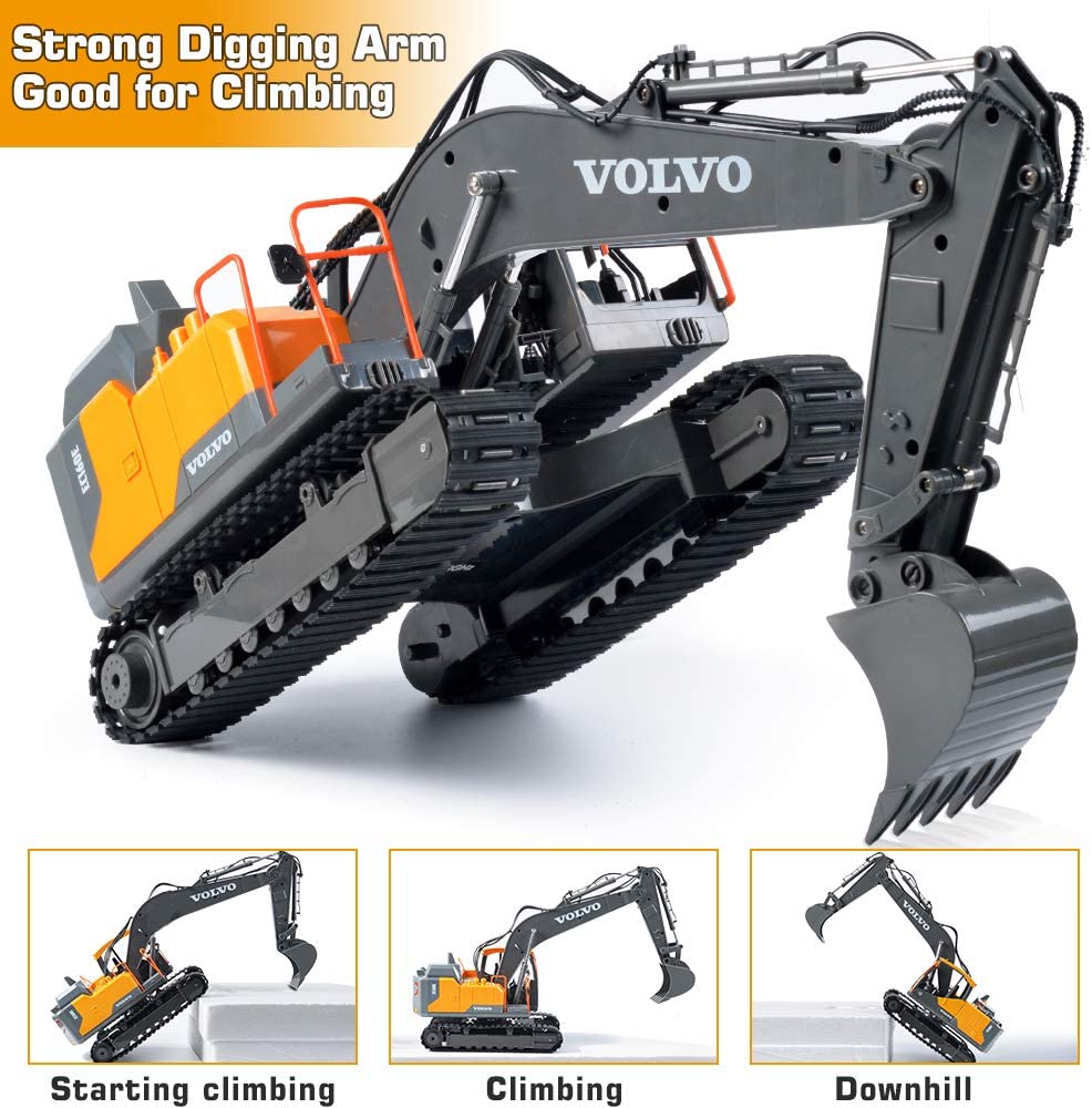 Double E E568-003 2.4GHz Remote Control Volvo Excavator Engineer Vehicle Toy Car